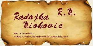 Radojka Mioković vizit kartica